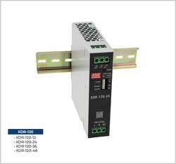 Meanwell - XDR-120-24 - Meanwell 120W AC/DC Ultra ince Endüstriyel Ray Montaj Güç Kaynağı