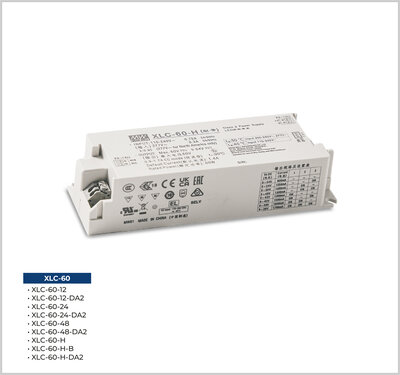 XLC-60-24-DA2, DALI2 60W 24Vdc led sürücü DALI dimli led trafo - 1