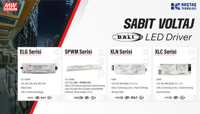 XLC-60-H-DA2 DALI2 Dimli 9-54V dc çıkış aralığında 900mA ile 1700mA arası Akım ayarlı led sürücü, Trafo, LED driver