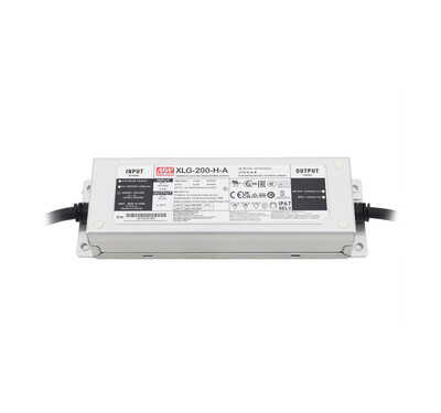 XLG-200-H-A Meanwell 27~56Vdc,3500~5550mA Constant Power,+ADJ., Led Driver
