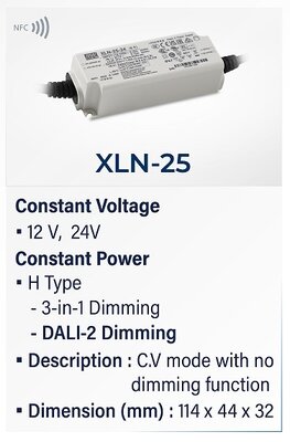 XLN-25-H-DA2 Dali2 Led driver