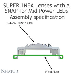 PLL2091EWSNP Khatod Lineer Lens, Khatod ( PLL2091EWSNP) Modul Linear 284mm, 60° FWHM - Thumbnail