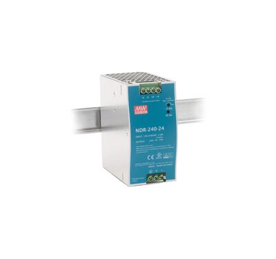 NDR-240-24, Meanwell, 24Vdc, 10.0A, Ray Montaj, Güç Kaynağı, DIN Rail, Power Supply, SMPS