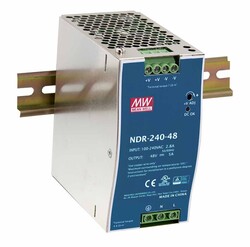 Meanwell - NDR-240-48 Meanwell 48Vdc 5.0 Amp DIN Rail