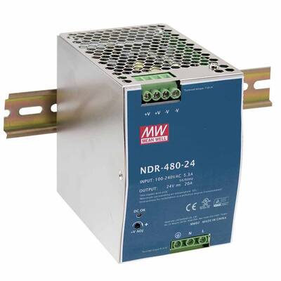 NDR-480-48 Meanwell 48Vdc 10.0Amp DIN Rail