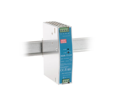 NDR-75-24, Power Supply, 24Vdc, 3.2A, DIN Rail