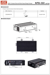 NPB-240-12-TB Meanwell 14.4Vdc 13.5Amp 55~180Ah VAdj(10.5~15.2) - Thumbnail