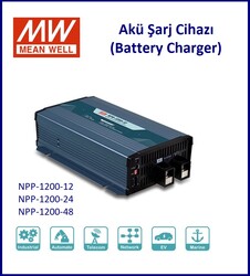 Meanwell - NPP-1200-12, Akü Şarj Cihazı, 12V, 70A, Battery Charger