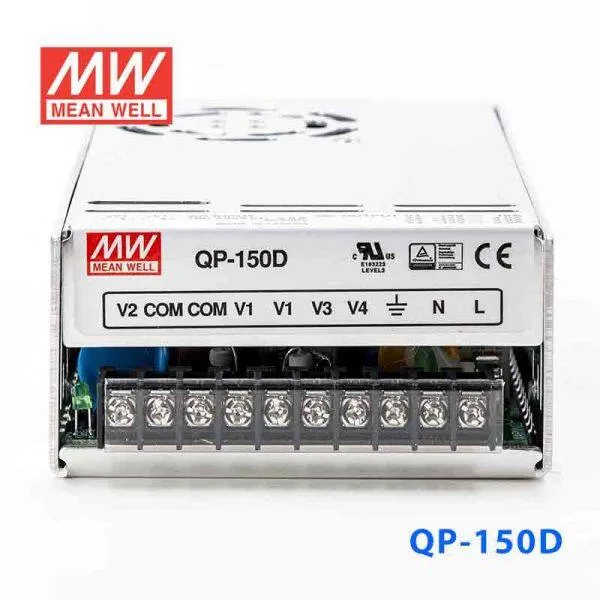 QP-150D, Dört Çıkışlı, SMPS, Power Supply, Meanwell, 5V, 12V, 24V, -12V,