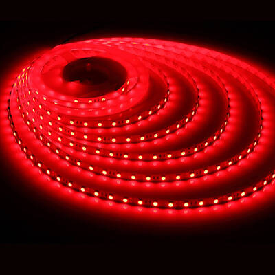 KL-FE60-RED-6W-SLK, Kırmızı Şerit Led, Silikonlu, RED, 60smd, DIŞ, IP64, 12V, 6W