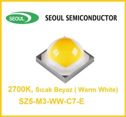 Seoul - SZ5-M3-WW-C7-27K-H, Sıcak Beyaz Power led, Seoul Led, Power led, 3535, 2W, 700mA, 2700K, Sıcak Beyaz, Warm white, Vicop,