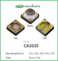CUD7QF1B, UVC Led, Seoul Viosys, Klima hava Temizleme, Sterilizasyon, 275nm UV, Havuz Dezenfeksiyon, Yüzey temizleme (Covid-19 vb.) virüslere karşı - Thumbnail