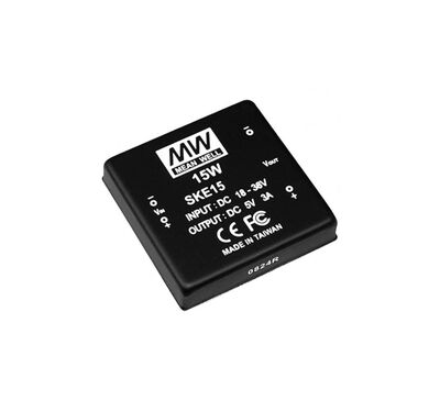 SKE15A-12 Meanwell 9~18Vdc>+12Vdc 1300mA