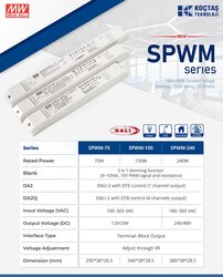 SPWM-75-24DA2, DALI2 75W 24V 3.2A Led Sürücü DT8 dimable led driver - Thumbnail