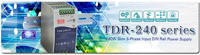 TDR-240-24, 3 Fazlı, SMPS, 24V, 10A , Power supply, 380V,Trifaz Güç kaynağı