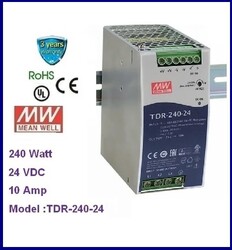 Meanwell - TDR-240-24, 3 Fazlı, SMPS, 24V, 10A , Power supply, 380V,Trifaz Güç kaynağı