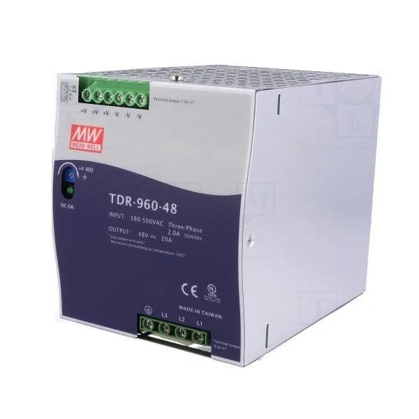 Meanwell - TDR-960-48, 3 Fazlı, Telekom Power Supply, 48V DC , Güç Kaynakları
