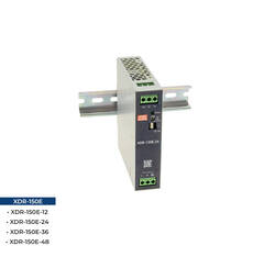 Meanwell - XDR-150E-12, Meanwell 150W AC/DC Ekonomik Ultra ince Endüstriyel Ray Montaj Güç Kaynağı