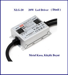 Meanwell - XLG-20-H, Metal Kasa, Sabit akım, led driver, IP67, Dış mekan, 700mA 