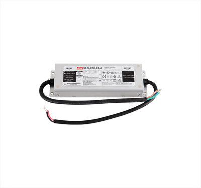 XLG-200-24-A Meanwell 24Vdc,8.3Amp,Current Adj.,(16.8~24Vdc CC)