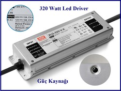 Meanwell - XLG-320-V-A, 320 Watt, 24V, 13A, Ayarlanabilir, IP67, Led driver
