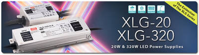 XLG-320-V-A, 320 Watt, 24V, 13A, Ayarlanabilir, IP67, Led driver