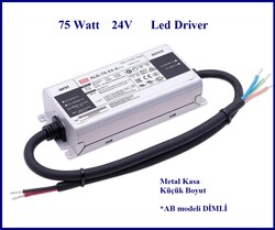 XLG-75-24-A, Mean Well, 75W, 24V, Metal Kasa, IP67, Led Driver - Thumbnail